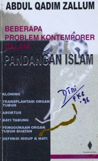 Image of BEBERAPA PROBLEM KONTEMPORER DALAM PANDANGAN ISLAM