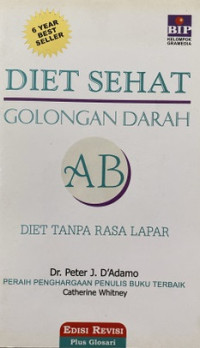 Image of DIET GOLONGAN DARAH AB: DIET TANPA RASA LAPAR