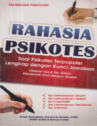 RAHASIA PSIKOTES: SOAL PSIKOTES TERPOPULER LENGKAP DENGAN KUNCI JAWABAN