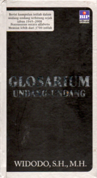 Image of GLOSARIUM UNDANG-UNDANG